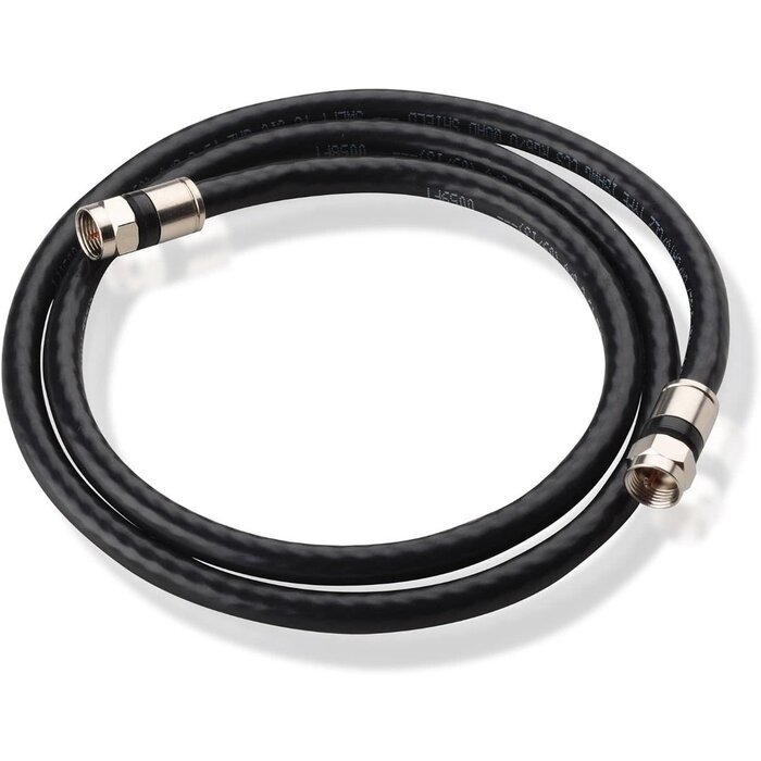 COAX-3FT - Cable Matters - 3ft RG6 Cable CL2 in-Wall Rated (CM) Quad Shielded Coaxial Cable 3 ft, RG6 Coax Cable Cord for TV, Digital Router, Satellite Receiver and More, in Black