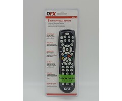 Universal Remote with Glow-in-the-Dark Buttons (8 in 1)