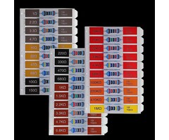 1W 10 Values 100pcs Individual Compartment 220 Ohm - 6.8K Ohm with 1% Metal Film Resistor Assortment Kit and Electrical Industrial Assorted Set K Ohm Pack for Led Lights Arduino Raspberry Pi