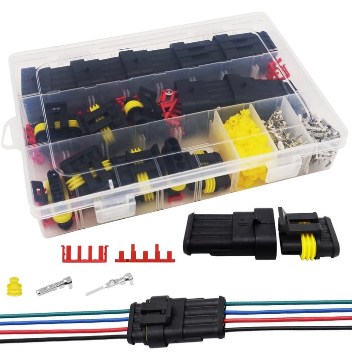 14-Pack 4-Pin Waterproof Automotive Electrical Connectors