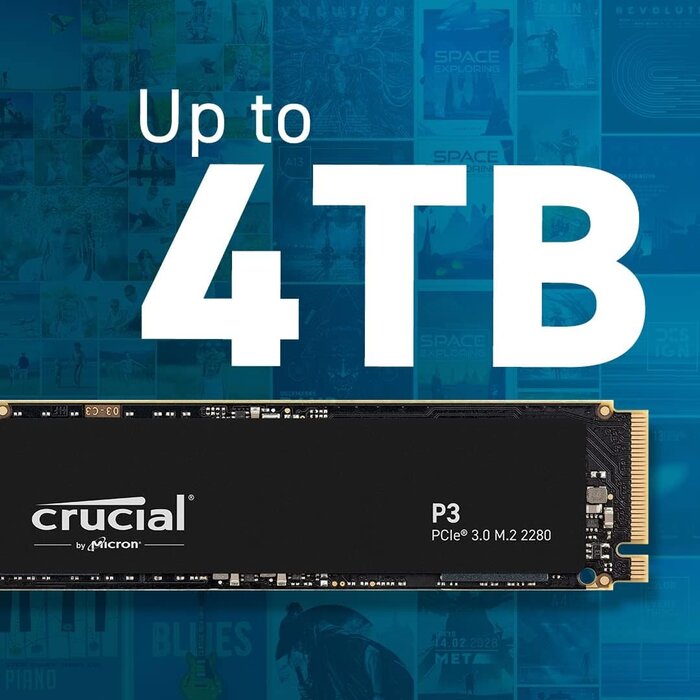 P3 2TB PCIe Gen3 3D NAND NVMe M.2 SSD, up to 3500MB/s