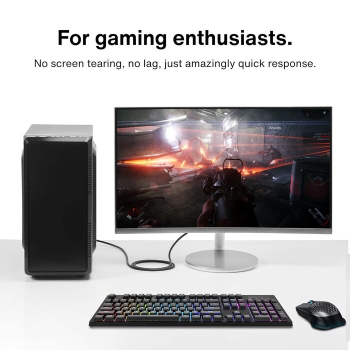 DISPLAY2MINI-DISPLAY - IVANKY 4K Mini DisplayPort to DisplayPort Cable 6.6ft, 4K@60Hz, 2K@144Hz Mini DP to DP Cable, Aluminum Shell, Gold-Plated, Thunderbolt to displayport for MacBook Air/Pro