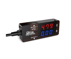 USB Tester Multimeter with Dual USB-A & USB-C Ports, Color LED Display, and 7 Modes for Monitoring Voltage, Current, and Power