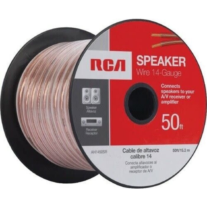 RCA RCAAH1450SR - Speaker Wire (14 Gauge, 50 Feet)