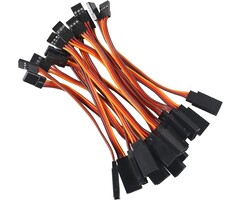 4"-SERVO-EXT - Diitao - 10CM/3.93IN 3-Pin Servo Extender Remote Control RC Servo Extension Cord Cable Male to Female Servo Extension Wire Cable for RC Car Airplanes(10 cm)