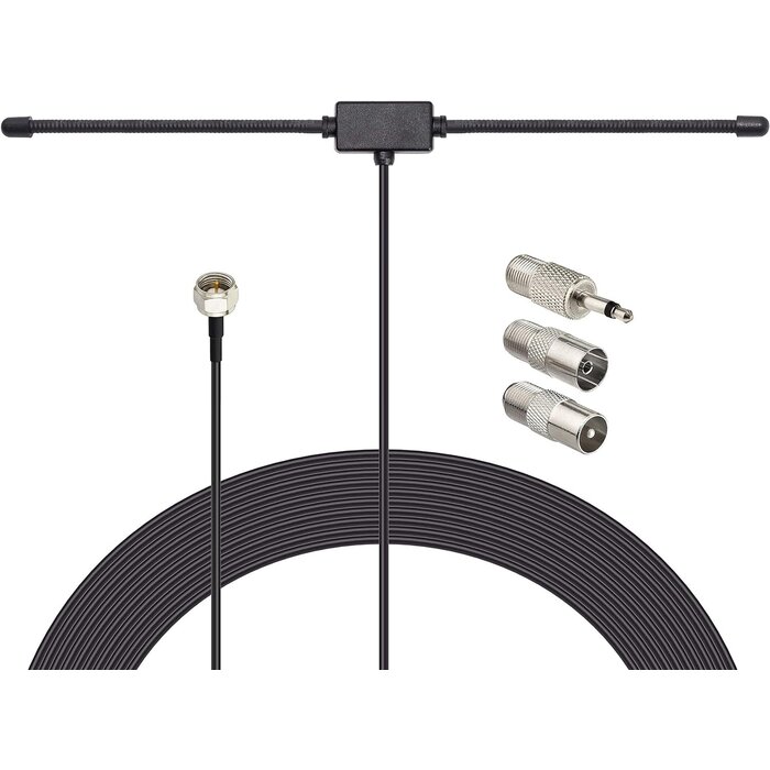 FM Radio Dipole Antenna for Stereo Receiver Indoor Pioneer Onkyo Yamaha Marantz Bose Wave Music System FM Radio Home Stereo Receiver AV Audio Video Home Theater Receiver