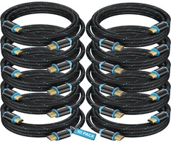 HDMI-4K12FT - Adoreen 4K HDMI Cable 12 Feet, High Speed 18Gbps Braided HDMI 2.0 Cable Cord, 4K@60Hz, 2K,1080P, ARC HDR HDCP 3D, Sturdy & Flexible & Untangled & Supreme Texture, Compatible Monitor UHD TV PC PS5 Xbox