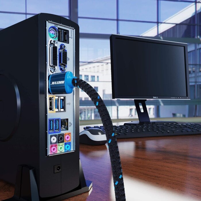 HDMI-4K12FT - Adoreen 4K HDMI Cable 12 Feet, High Speed 18Gbps Braided HDMI 2.0 Cable Cord, 4K@60Hz, 2K,1080P, ARC HDR HDCP 3D, Sturdy & Flexible & Untangled & Supreme Texture, Compatible Monitor UHD TV PC PS5 Xbox