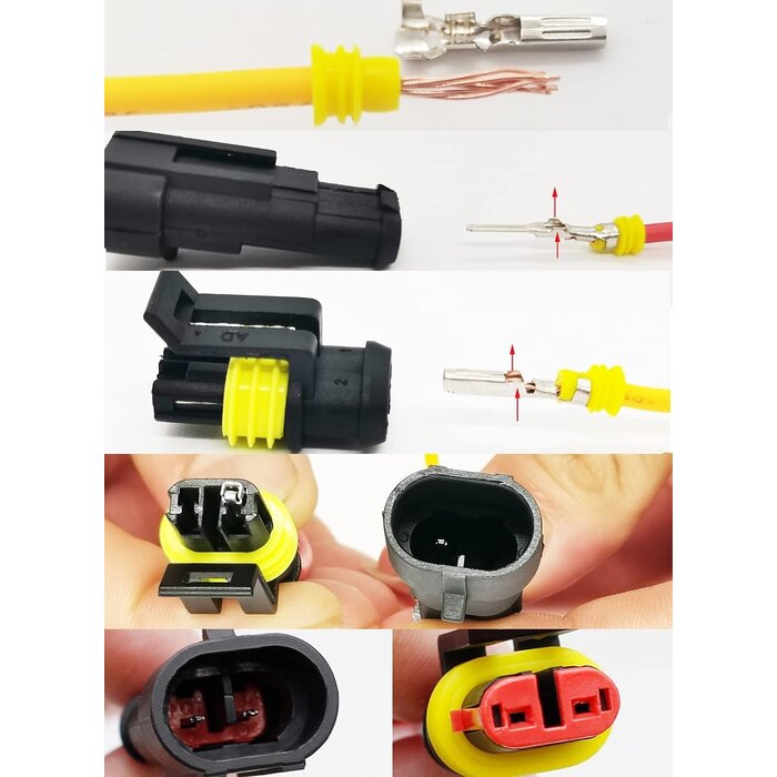 14-Pack 4-Pin Waterproof Automotive Electrical Connectors