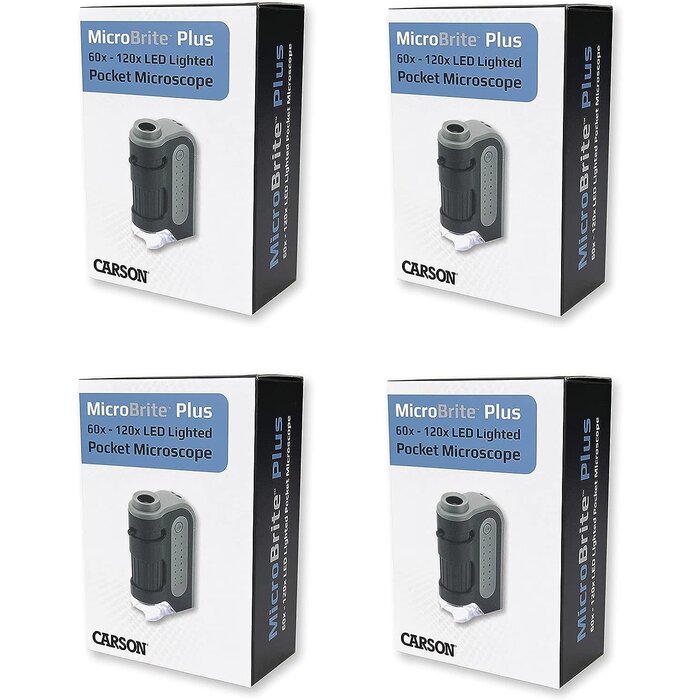 MM-300MU - Carson - MicroBrite™  Plus 60x-120x Power LED Lighted Pocket Microscope - (MM-300MU),Black/Grey