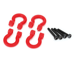 Traxxas 8234R - Bumper D-rings, red (front or rear)/ 2.0x12 CS (4)