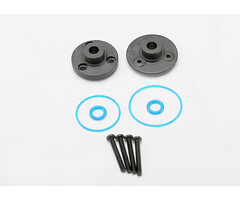Traxxas 7080 - Cover plates, differential (front or rear)/ gaskets (2)/ o-rings (2)/ 2x14mm BCS (3)