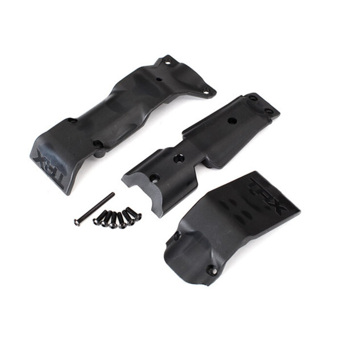 Traxxas 8637 - Skid plate set, front/ skid plate, rear/ 3x10 BCS (6)/ 3x30 BCS (1) (fits #8629 & 8630 bulkheads)