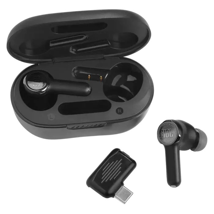 JBL Quantum True Wireless Noise Cancelling Gaming Headset - Black