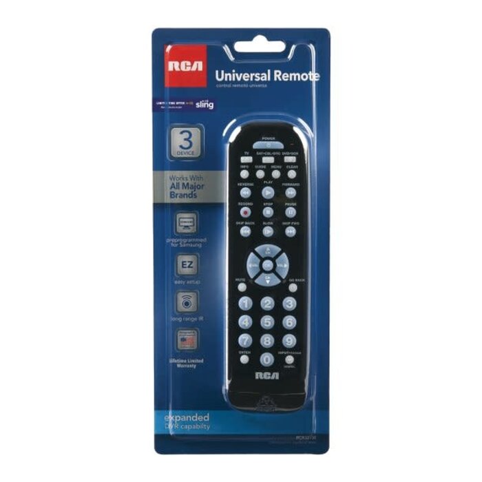 RCA RCARCR3273 - RCA 3-Device Universal Remote