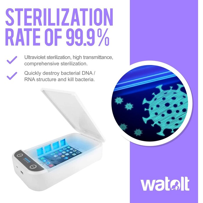 UV Light Sanitizer - Cell Phone Sanitizer Sterilizer Cleaner Box for Smartphones