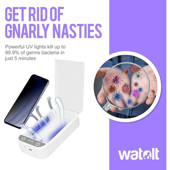 UV Light Sanitizer - Cell Phone Sanitizer Sterilizer Cleaner Box for Smartphones