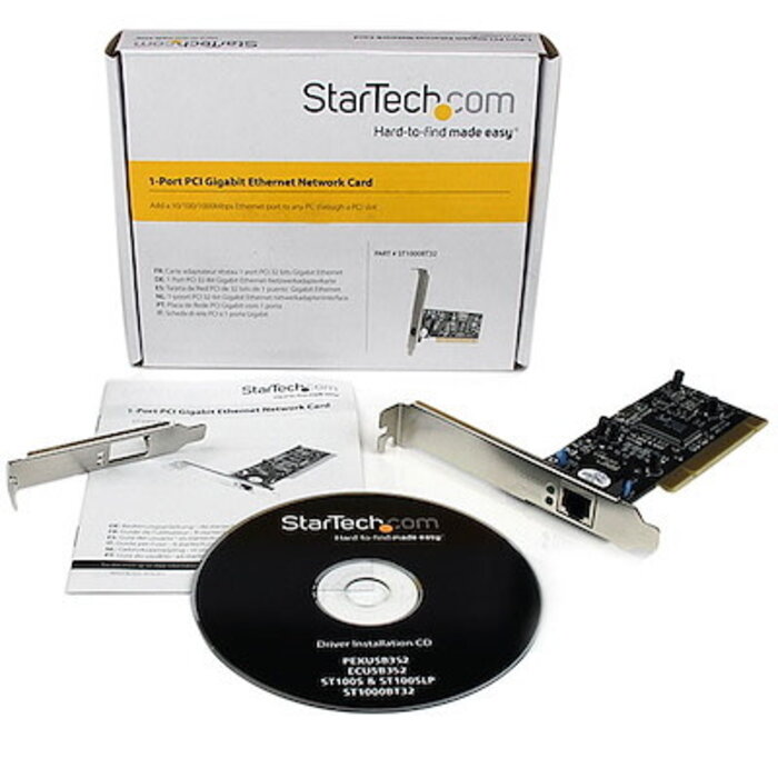 TG-3269 - StarTech - 1 Port PCI 10/100/1000 32 Bit Gigabit Ethernet Network Adapter Card (ST1000BT32)