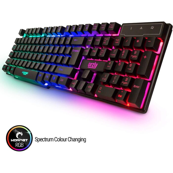 RX-250 - Orzly - Gaming Keyboard and Mouse and Mouse pad and Gaming Headset, Wired LED RGB Backlight Bundle for PC Gamers and Xbox and PS4 Users - 4 in 1 Edition Hornet RX-250