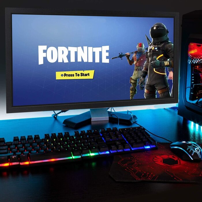 RX-250 - Orzly - Gaming Keyboard and Mouse and Mouse pad and Gaming Headset, Wired LED RGB Backlight Bundle for PC Gamers and Xbox and PS4 Users - 4 in 1 Edition Hornet RX-250