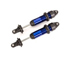 Traxxas Shocks, GTX, Medium (Aluminum, Blue-Anodized) (Fully Assembled w/o Springs) (2)