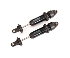 Traxxas Shocks, GTX, Medium (Aluminum, Black-Anodized) (Fully Assembled w/o Springs) (2)