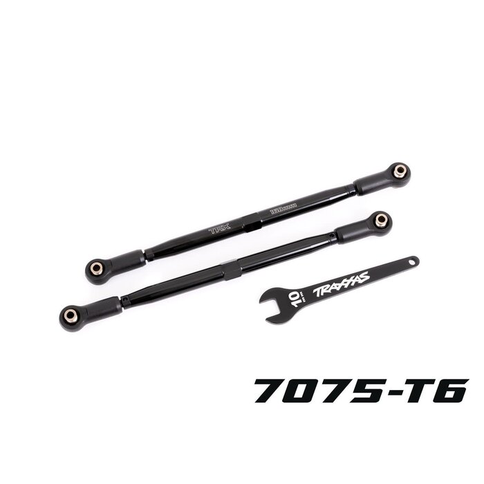 Traxxas 7897A - Toe Links, Front (TUBES Black-Anodized, 7075-T6 Aluminum, Stronger than Titanium) (2) (For Use With #7895 X-Maxx® WideMaxx® suspension kit)
