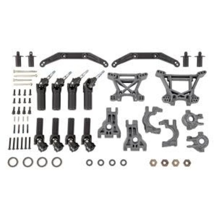 Traxxas 9080X Outer Driveline & Suspension Upgrade Kit, extreme heavy duty, gray