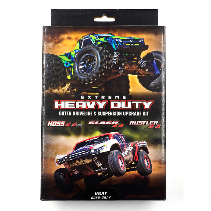 Traxxas 9080X Outer Driveline & Suspension Upgrade Kit, extreme heavy duty, gray