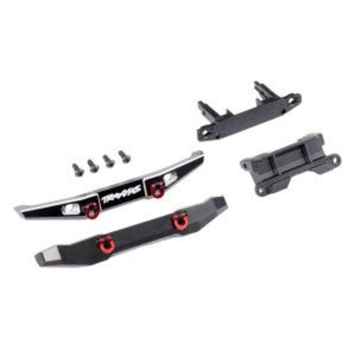 Traxxas 9735X - Bumper, front (1), rear (1), 6061-T6 aluminum (black-anodized) (assembled with D-rings)/ bumper mounts (front & rear)/ 2.5x6mm BCS (with threadlock) (4) (fits TRX-4M™ Ford® Bronco®)