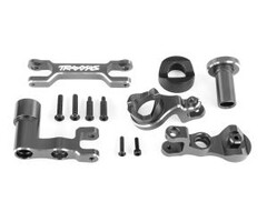 Traxxas 7843-GRAY - Steering bellcranks (left & right)/ draglink (6061-T6 aluminum, gray-anodized) (fits XRT™)