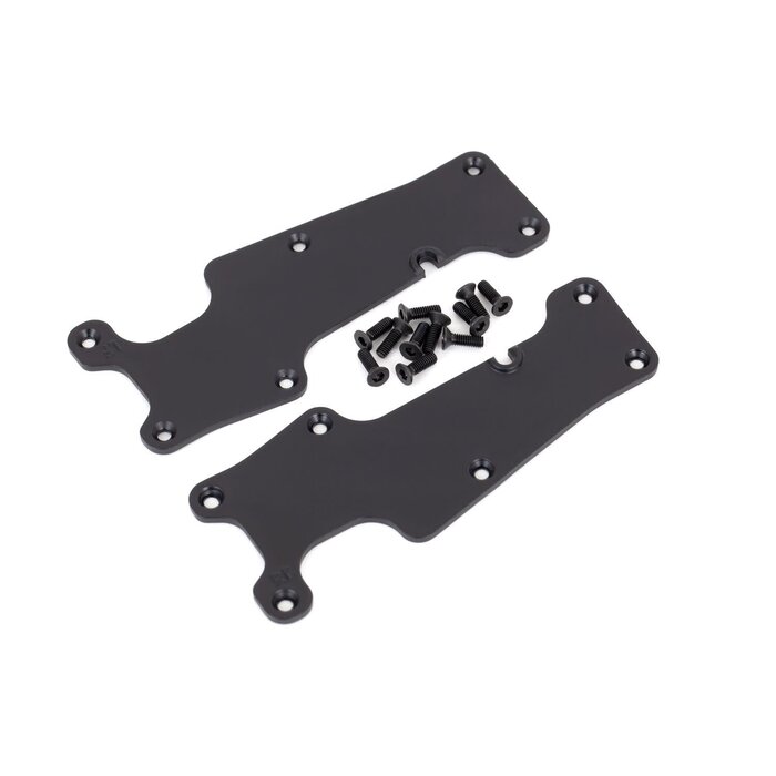 Traxxas 9633 - Suspension arm covers, black, front (left and right)/ 2.5x8 CCS (12)