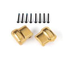 Traxxas 9787 - Axle cover, brass (8 grams each) (2)/ 1.6x12mm CS (with threadlock) (8)