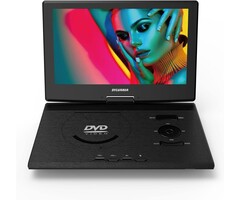 PROSCAN ELITE Sylvania - 15.6-Inch Swivel Screen Portable DVD Player with USB & SD Card Slot & Rechargeable Battery