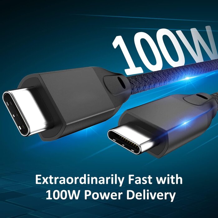 USB C to USB C Cable 100W 3.3FT, UseBean USB 3.2 Gen 2X2 20Gbps Data Transfer Type-C Cable PD 100W Fast Charging, 4K Video Monitor Cord, for Thunderbolt 3/4 MacBook Pro, iPad Pro, Galaxy S21/S20