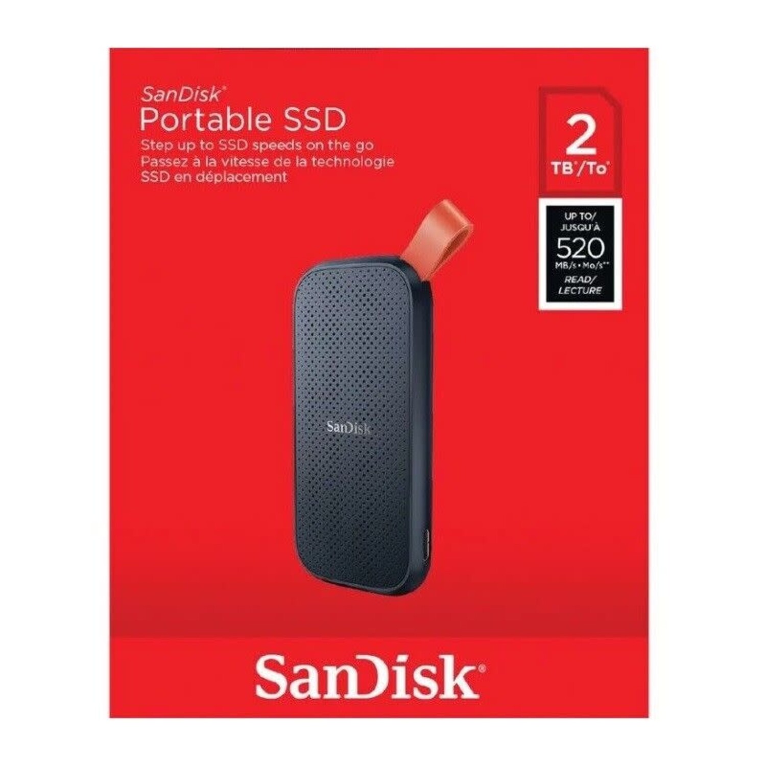 SanDisk SDSSDE30-2T00-G26 - SanDisk - 2TB Portable SSD - Up to 800MB/s, USB-C, USB 3.2 Gen 2, Updated Firmware - External Solid State Drive - SanDisk SDSSDE30-2T00-G26 - SanDisk - 2TB Portable SSD - Up to 800MB/s, USB-C, USB 3.2 Gen 2, Updated Firmware - External Solid State Drive -
