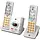 AT&T® DECT 6.0 Cordless Answering System with Caller ID/Call Waiting, White (2 Handset)