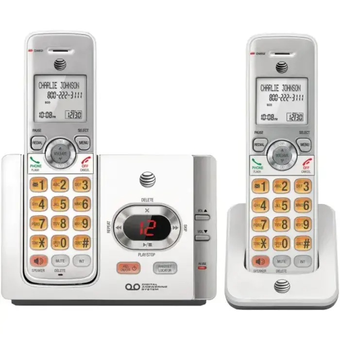 DECT 6.0 Cordless Answering System with Caller ID/Call Waiting, White (2 Handset)