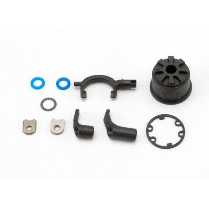 Traxxas 5681 - Carrier, differential (heavy duty)/ differential fork/ linkage arms (front & rear)/x-ring gaskets (2)/ ring gear gasket/ bushings (2)/ 6.5x10x0.5 TW