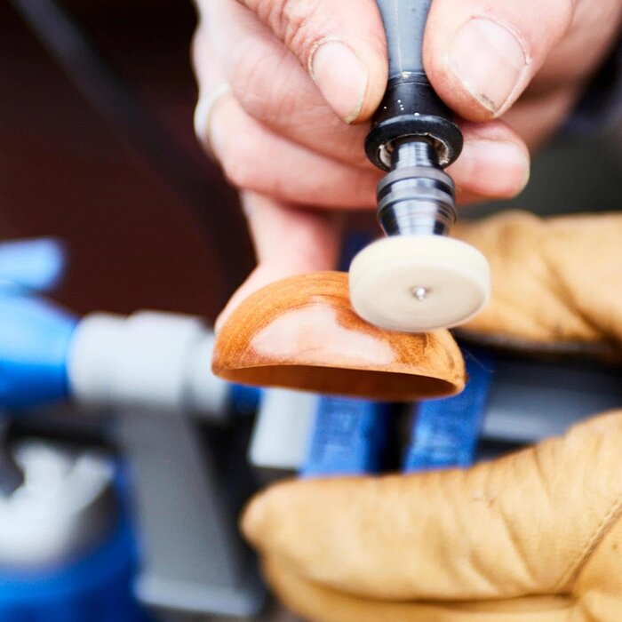 Rotary Tool Accessory Kit- 710-08- 160- EZ Lock Technology- 1/8 inch Shank- Cutting Bits, Polishing Wheel And Compound, Sanding Disc And Drum, Carving, Sharpening, And Engraving