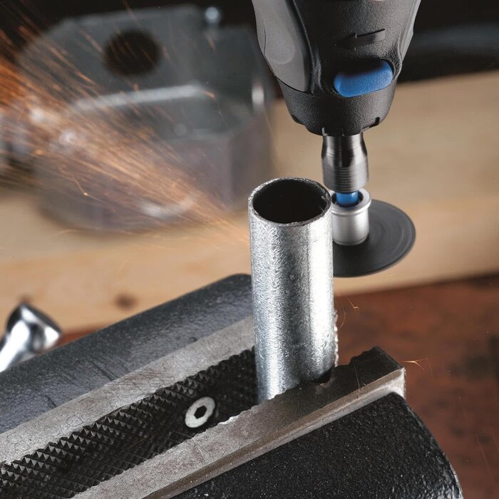 Rotary Tool Accessory Kit- 710-08- 160- EZ Lock Technology- 1/8 inch Shank- Cutting Bits, Polishing Wheel And Compound, Sanding Disc And Drum, Carving, Sharpening, And Engraving