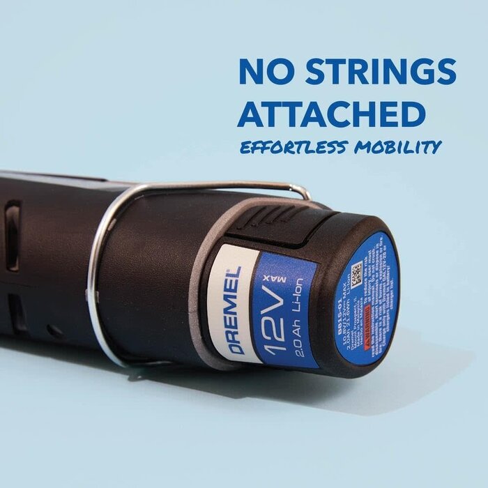 8240 12V Cordless Rotary Tool Kit with Variable Speed and Comfort Grip - Includes 2AH Battery Pack, Charger, 5 Accessories & Wrench, Tool Fabric Carry Bag, and Instruction Manual