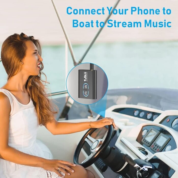 ML300 - 1Mii Bluetooth 5.3 Transmitter Receiver for TV to Wireless Headphones, Dual Link AptX Adaptive/Low Latency/HD Audio, Aux Adapter for Home Stereo, Airplane, Boat, Gym