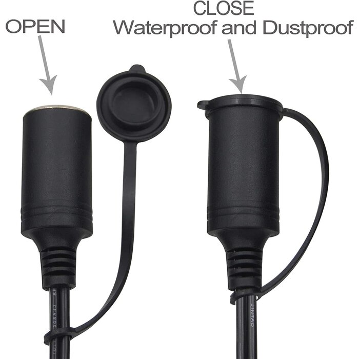 SCCKE00033 - SCCKE 14AWG Premium Pure Copper 12V 24V Car Cigarette Lighter Socket Extension Cord, 10ft / 3.05m 14 AWG Cable Wire For Car inverter Air pump electric cup car refrigerator etc