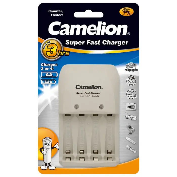 Camelion LCD Smart Individual AA AAA Rechargeable Battery Charger for Ni-MH Ni-CD