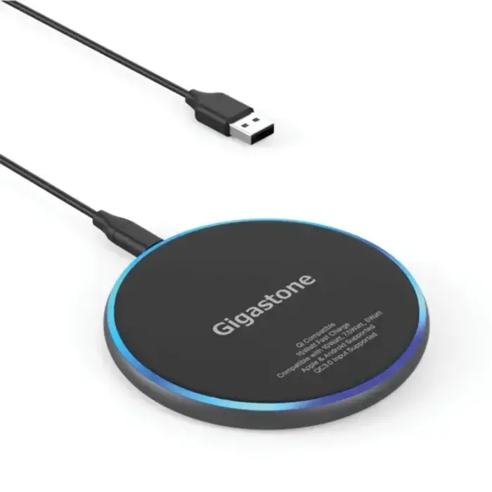 Gigastone® GA-9700 Qi® Certified Fast Wireless Charging Pad