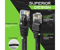 GearIT 1FT- CAT6- GearIT CAT-6 Ethernet Cable 1 ft - Cat6 Ethernet Cable, Network Cable, Internet Cable - 1 Foot