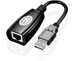 RJ45-EXT-PAIR - Adaptermvp Male and Female Pair USB Extender Over Cat6, SNLLMZI USB RJ45 Extender Over Cat5/Cat5e/Cat6/Cat7/Cat8 Cable Extension Cable Connector Adapter