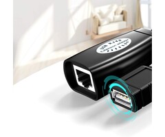 Adaptermvp Female USB Over Cat6, SNLLMZI USB RJ45 Extender Over Cat5/Cat5e/Cat6/Cat7/Cat8 Cable Extension Cable Connector Adapter