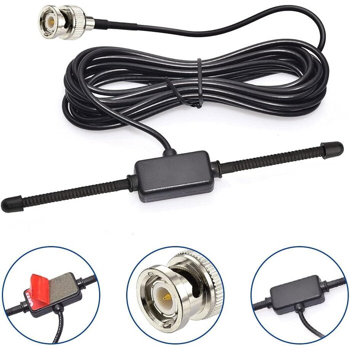 Bingfu VHF UHF Car Truck Police Scanner Adhesive Mount Antenna Vehicle Ham Radio Amateur Radio Mobile Scanner BNC Male Dipole Antenna Compatible with Uniden Bearcat Whistler Radio Shack Radio Scanner